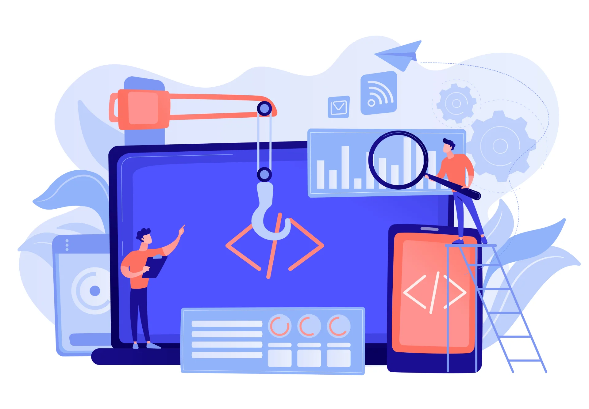 Kami membuat aplikasi web & mobile yang scalableillustration